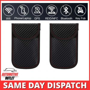 2x SIGNAL BLOCKER RFID BLOCKING FARADAY POUCH KEY CASE FOR VAUXHALL KEYLESS FOBS