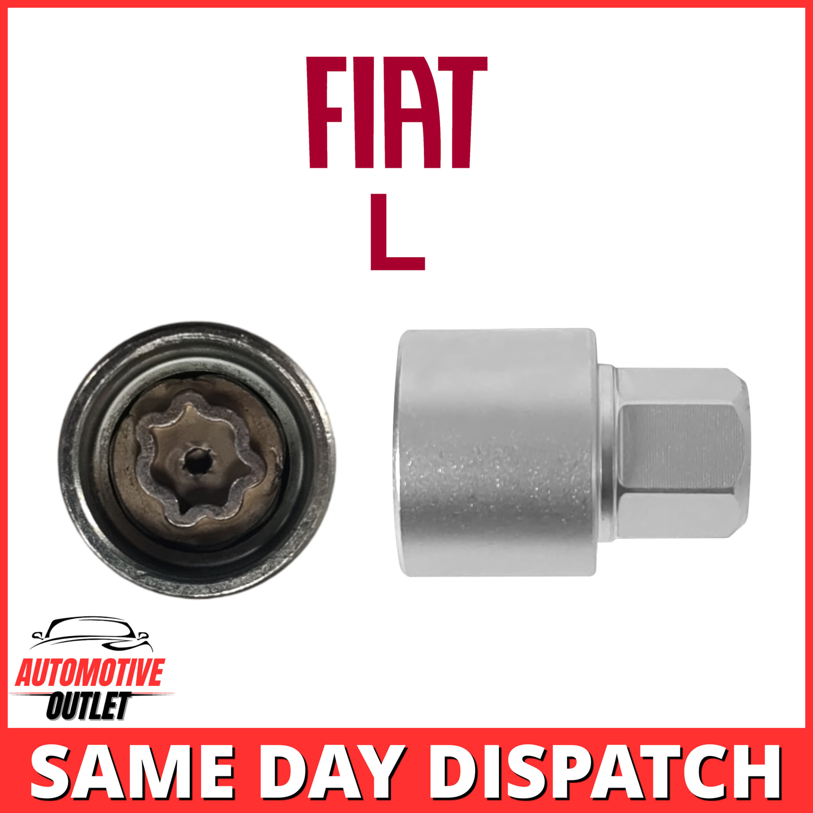 MASTER LOCKING WHEEL SECURITY NUT BOLT REMOVER KEY SOCKET L FOR FIAT