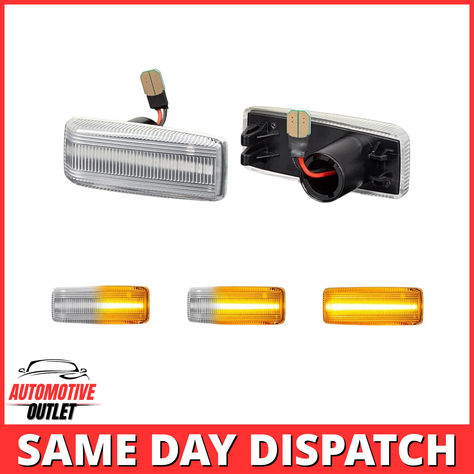 2X SIDE INDICATOR LED MARKER LIGHT CLEAR FOR MERCEDES 190 E W201 W202 W124 R129