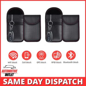 4x SIGNAL BLOCKER RFID BLOCKING FARADAY POUCH KEY CASE BAG FOR MINI KEYLESS FOBS