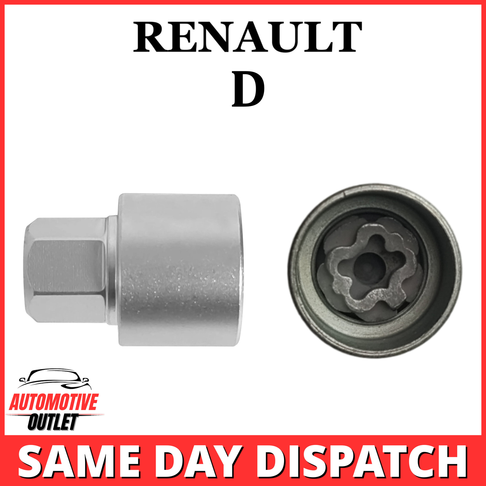 LOCKING WHEEL MASTER SECURITY NUT BOLT REMOVER KEY SOCKET D FOR RENAULT