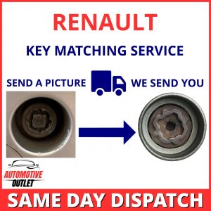 LOCKING WHEEL NUT KEY SECURITY MASTER BOLT MATCHING SERVICE FOR RENAULT MEGANE