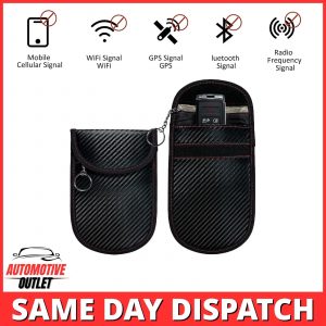 2x SIGNAL BLOCKER RFID BLOCKING FARADAY POUCH KEY CASE FOR SEAT KEYLESS FOBS