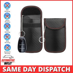 2x SIGNAL BLOCKER RFID BLOCKING FARADAY POUCH KEY CASE FOR FIAT KEYLESS FOBS
