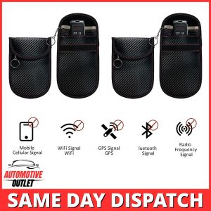 4x SIGNAL BLOCKER RFID BLOCKING FARADAY POUCH KEY CASE FOR SEAT KEYLESS FOBS