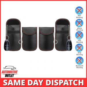 4x SIGNAL BLOCKER RFID BLOCKING FARADAY POUCH KEY CASE FOR FIAT KEYLESS FOBS