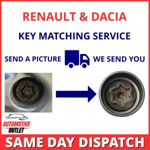 SECURITY MASTER LOCKING WHEEL NUT KEY FOR RENAULT & DACIA BOLT MATCHING SERVICE