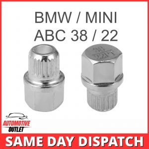 MASTER LOCKING WHEEL NUT SECURITY KEY ABC 38 / 22 SPLINE BOLT RIBS FOR BMW MINI