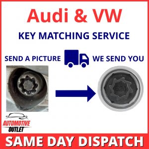 SECURITY MASTER LOCKING WHEEL NUT KEY SERVICE UK FOR AUDI & VW BOLT MATCHING