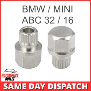 MASTER LOCKING WHEEL NUT SECURITY KEY ABC 32 / 16 SPLINE BOLT RIBS FOR BMW MINI