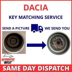 FOR DACIA DUSTER SECURITY MASTER LOCKING WHEEL NUT KEY SERVICE UK BOLT MATCHING