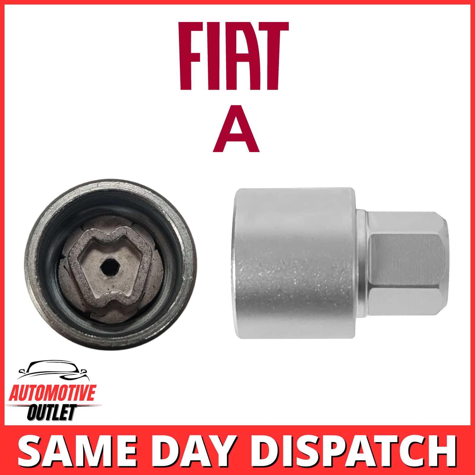 MASTER LOCKING WHEEL SECURITY NUT BOLT REMOVER KEY SOCKET A FOR FIAT