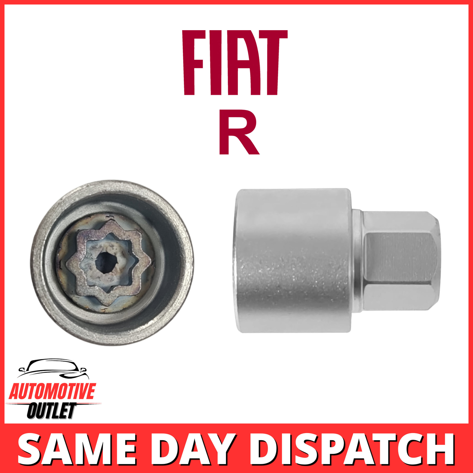 MASTER LOCKING WHEEL SECURITY NUT BOLT REMOVER KEY SOCKET R FOR FIAT