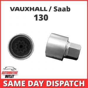 MASTER LOCKING WHEEL SECURITY NUT BOLT REMOVER KEY SOCKET 130 FOR VAUXHALL SAAB