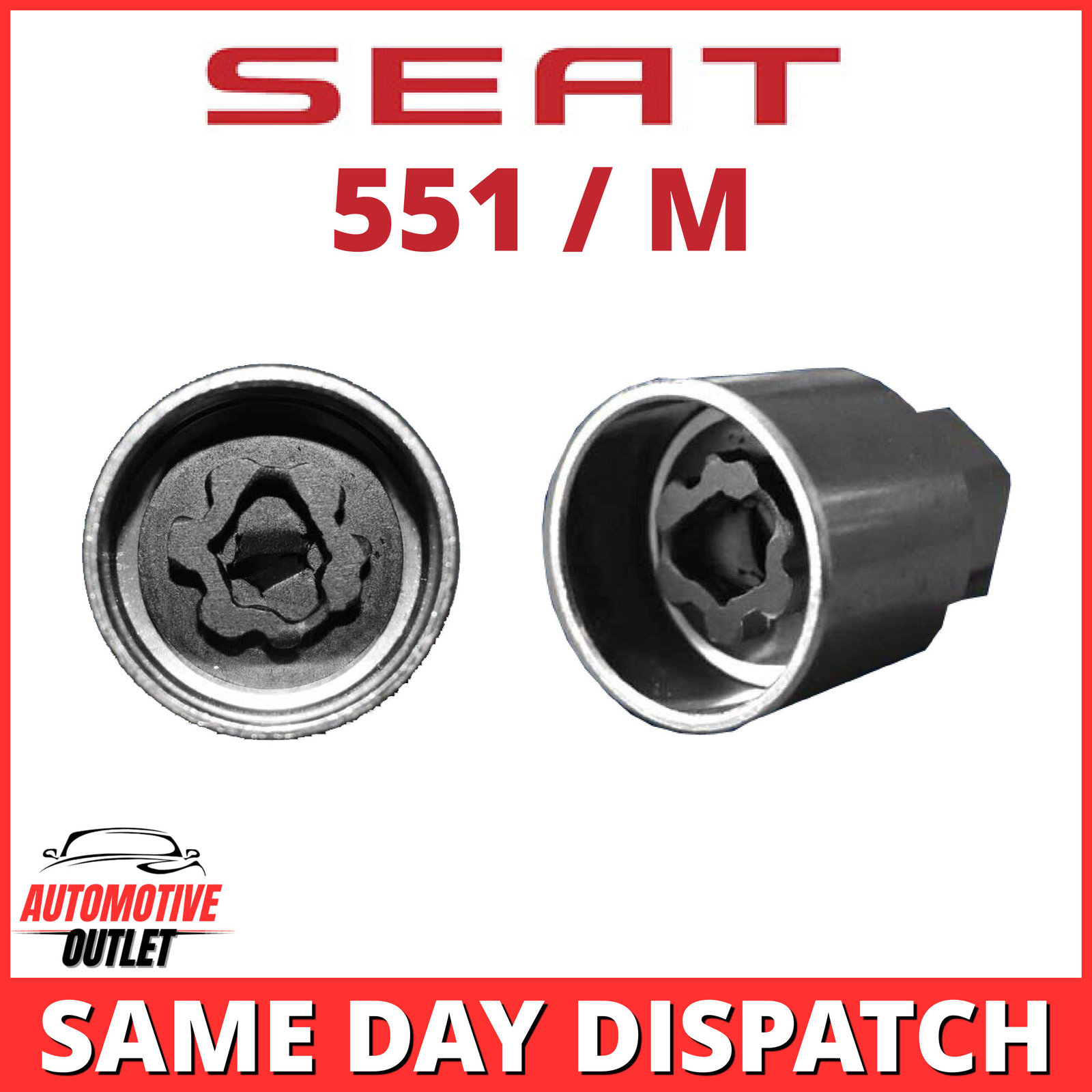 551 / M MASTER LOCKING 17mm WHEEL SECURITY NUT KEY BOLT SOCKET REMOVER FOR SEAT