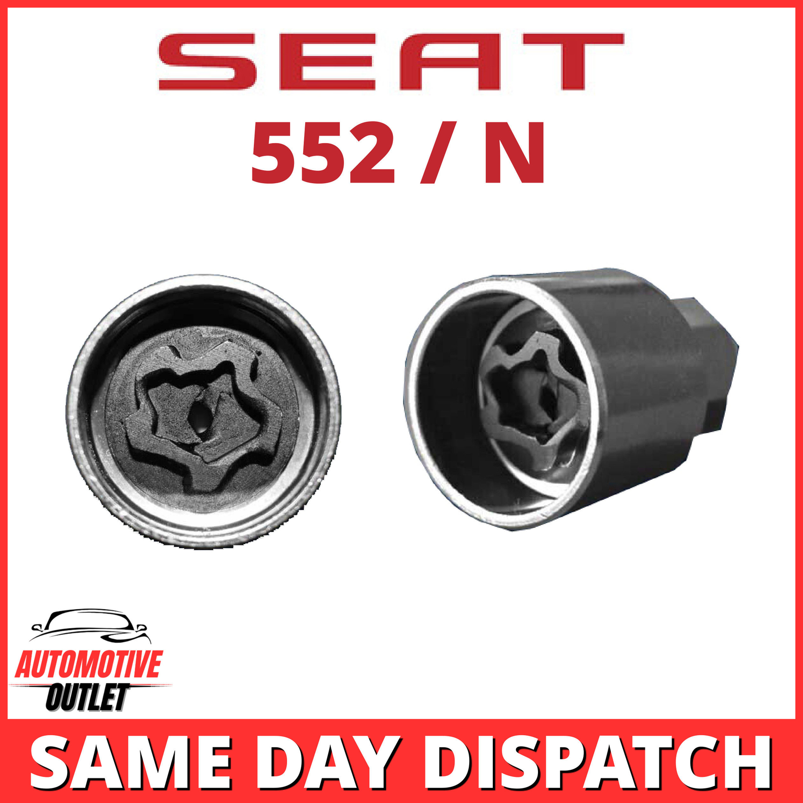 552 / N MASTER LOCKING 17mm WHEEL SECURITY NUT KEY BOLT SOCKET REMOVER FOR SEAT