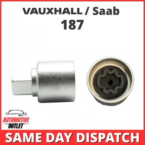 MASTER LOCKING WHEEL SECURITY NUT BOLT REMOVER KEY SOCKET 187G FOR VAUXHALL SAAB