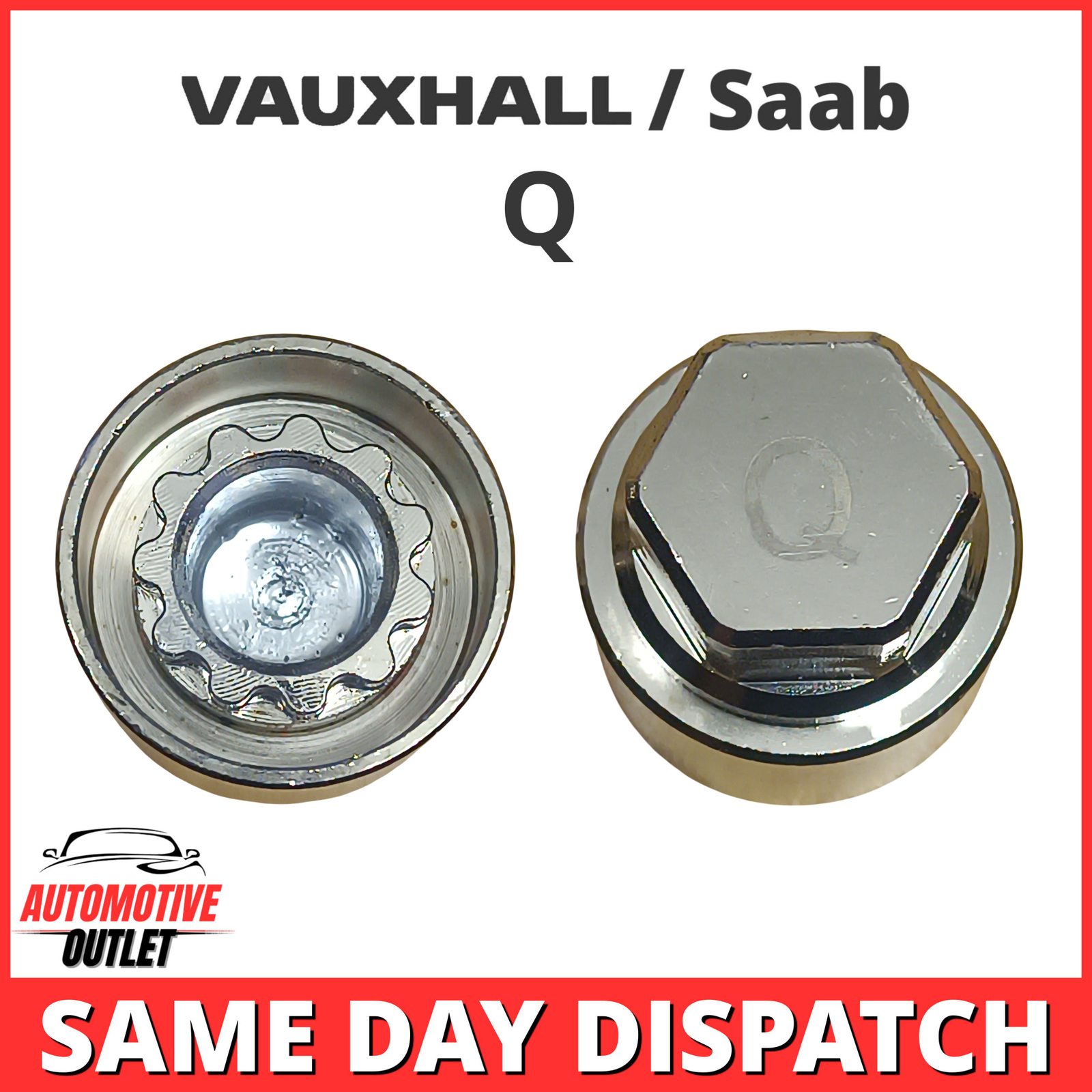 MASTER SECURITY LOCKING BOLT WHEEL NUT REMOVER KEY SOCKET 7544, Q FOR VAUXHALL