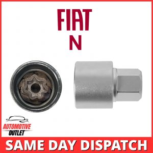 MASTER LOCKING WHEEL SECURITY NUT BOLT REMOVER KEY SOCKET N FOR FIAT