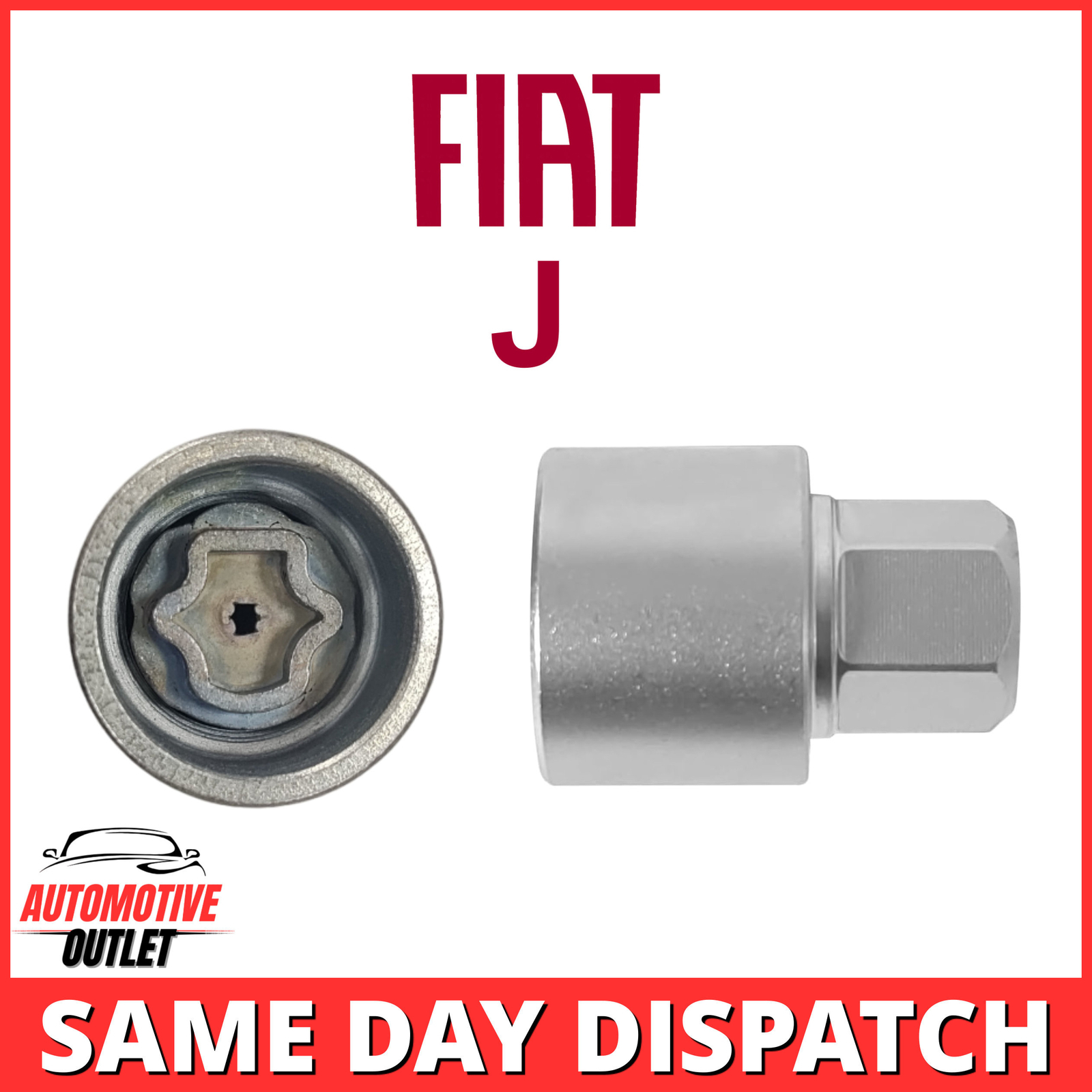 MASTER LOCKING WHEEL SECURITY NUT BOLT REMOVER KEY SOCKET J FOR FIAT