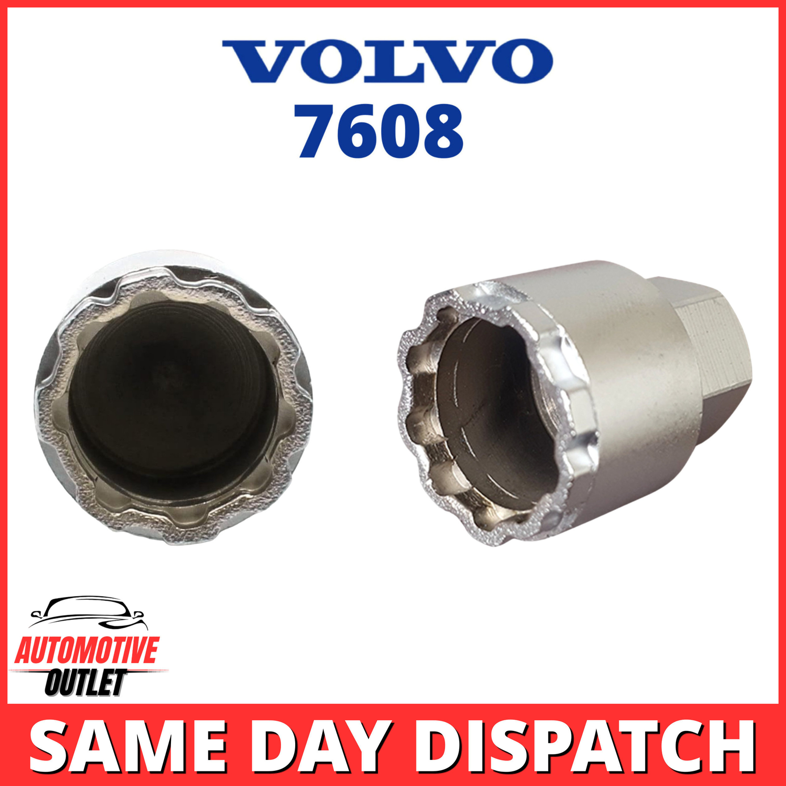 SECURITY MASTER LOCKING WHEEL NUT KEY CODE 7608 LWNK BOLT LUGNUT XC60 FOR VOLVO