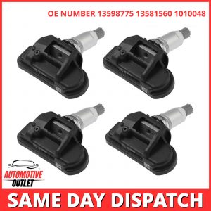 4X TPMS TYRE PRESSURE SENSOR 13598775 FOR VAUXHALL ASTRA J / ZAFIRA C / INSIGNIA