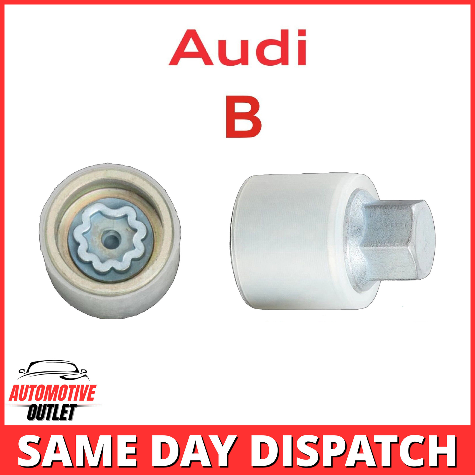 802 LETTER B MASTER LOCKING WHEEL SECURITY BOLT SOCKET ANTI THEFT KEY FOR AUDI