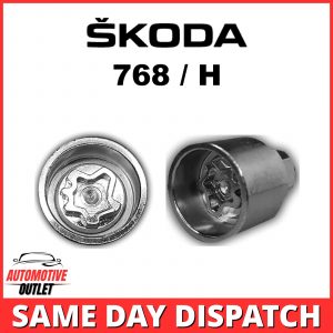 768 / H MASTER LOCKING 17mm WHEEL SECURITY NUT KEY BOLT SOCKET REMOVER FOR SKODA