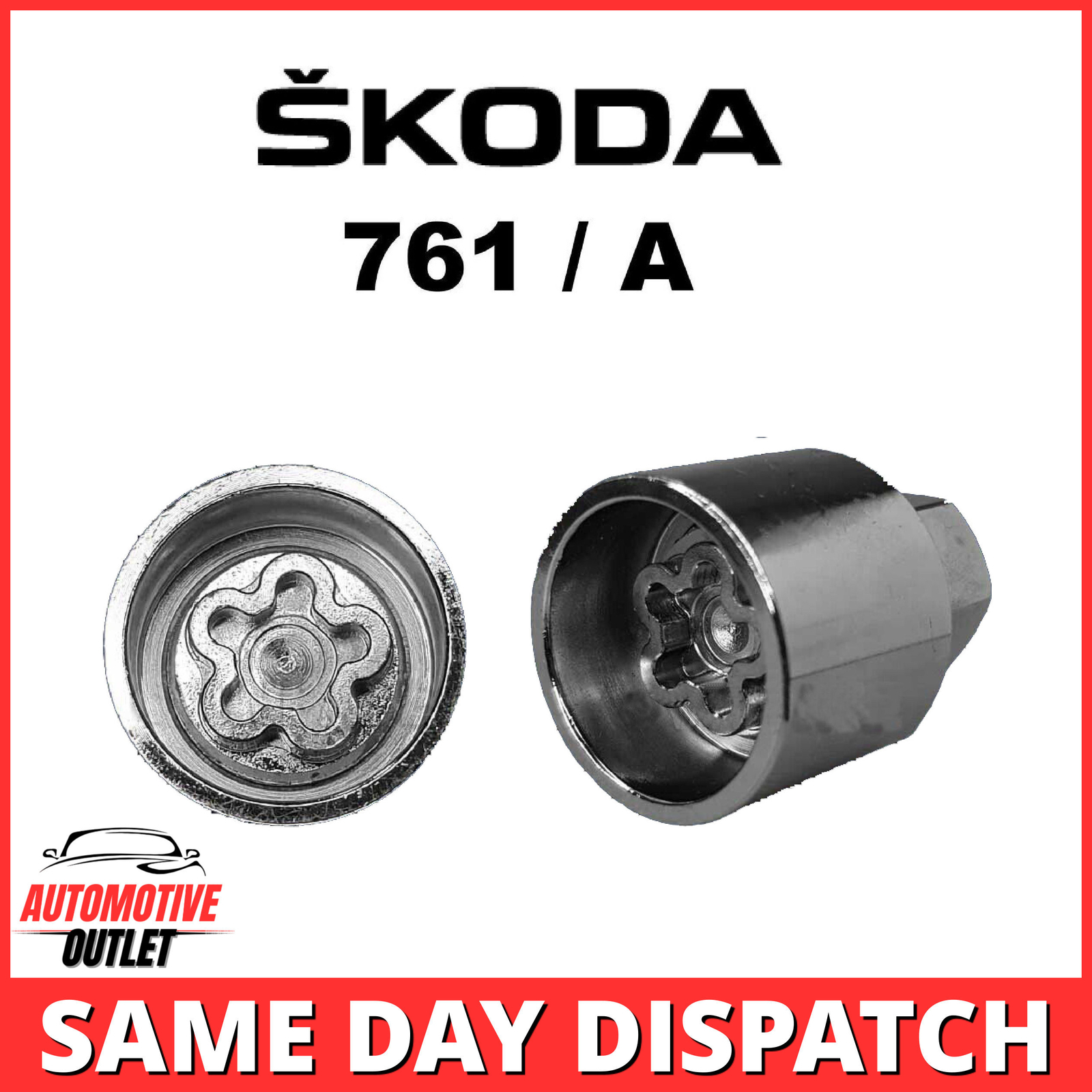 761 / A MASTER LOCKING 17mm WHEEL SECURITY NUT KEY BOLT SOCKET REMOVER FOR SKODA