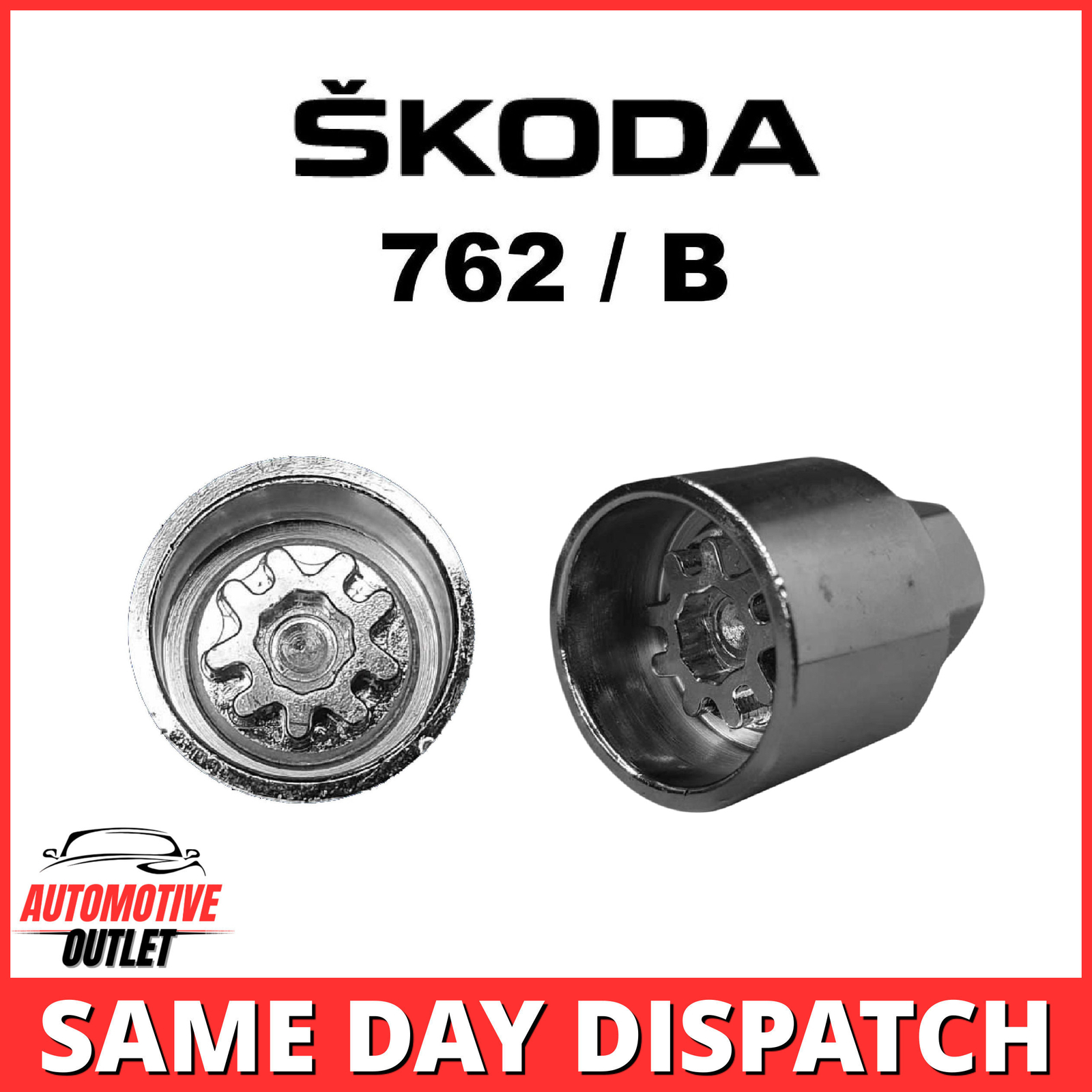 762 / B MASTER LOCKING 17mm WHEEL SECURITY NUT KEY BOLT SOCKET REMOVER FOR SKODA