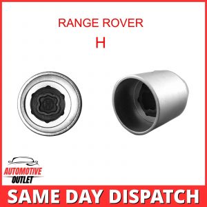 MASTER LOCKING WHEEL SECURITY BOLT KEY LETTER H FOR LAND / RANGE ROVER DISCOVERY