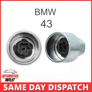 LOCKING WHEEL NUT MASTER BOLT SECURITY KEY NUMBER 43, 17mm SOCKET FOR BMW