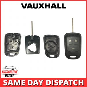 3 BUTTON REMOTE KEY CASE FOR VAUXHALL ASTRA J 2009-2015 FOB SHELL HU100 BLADE OE