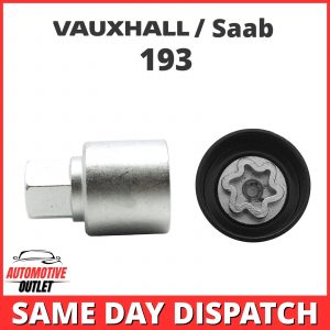 MASTER LOCKING WHEEL SECURITY NUT BOLT REMOVER KEY SOCKET 193P FOR VAUXHALL SAAB