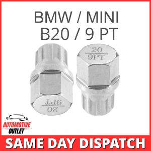LOCKING WHEEL NUT SECURITY KEY B20 / 9PT SPLINE RIBS FOR BMW MINI