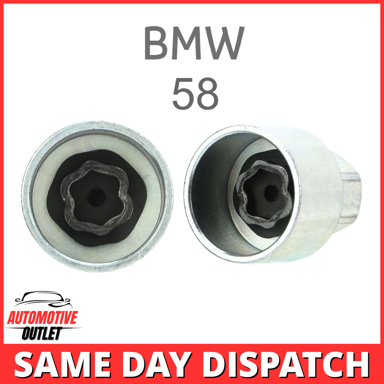 LOCKING WHEEL NUT MASTER BOLT SECURITY KEY NUMBER 58, 17mm SOCKET FOR BMW