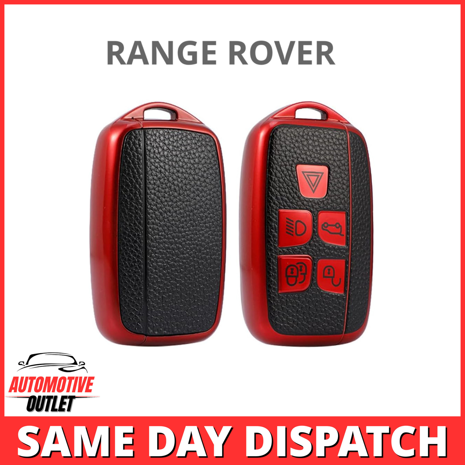 REMOTE KEY COVER FOB CASE RED FOR RANGE ROVER LAND ROVER SPORT EVOQUE JAGUAR XF