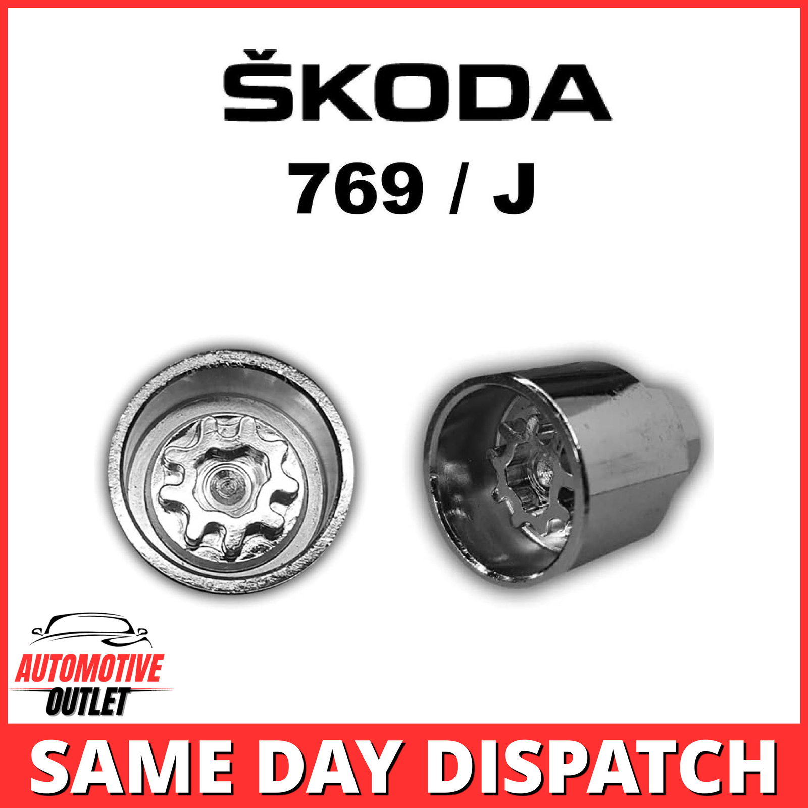 769 / J MASTER LOCKING 17mm WHEEL SECURITY NUT KEY BOLT SOCKET REMOVER FOR SKODA