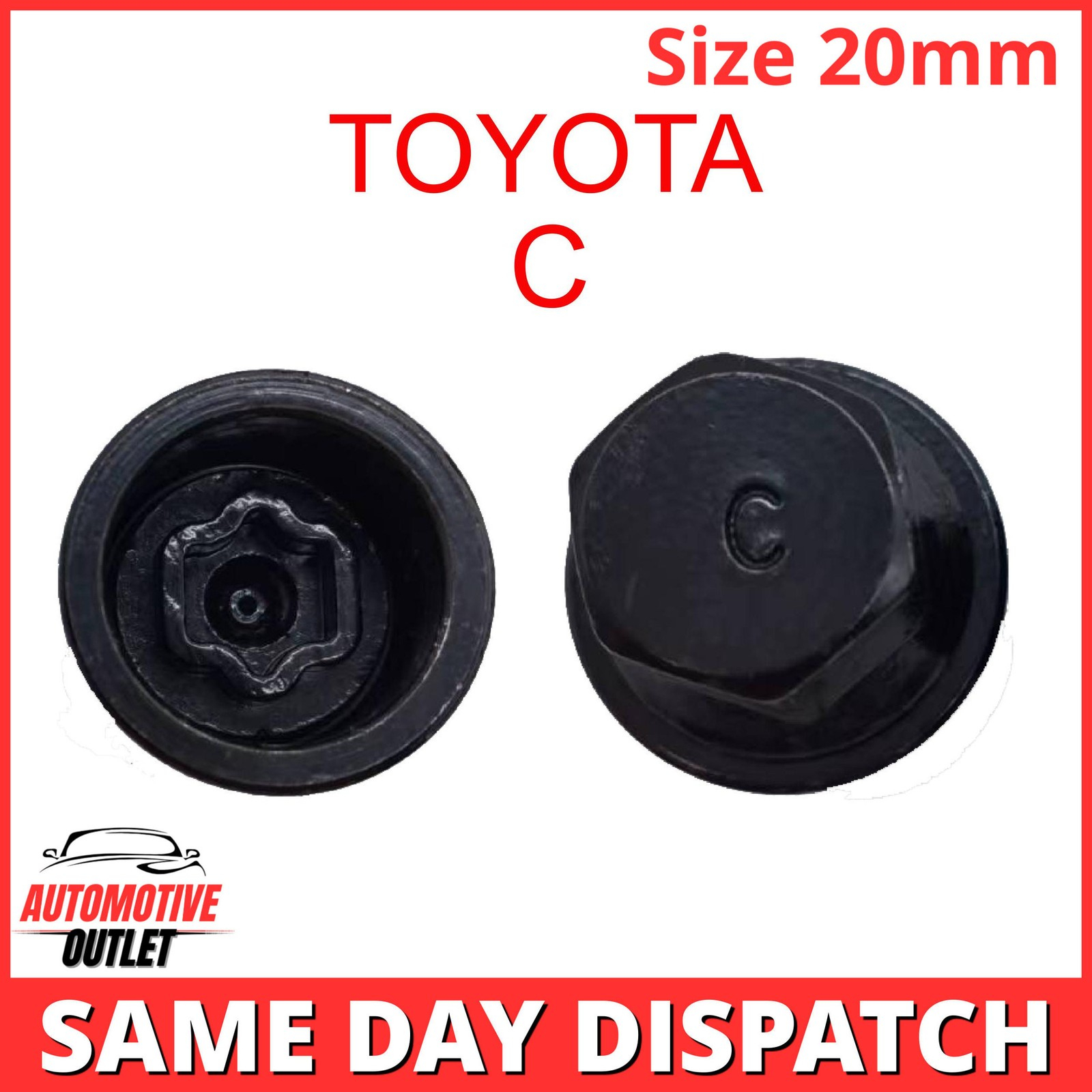 MASTER LOCKING WHEEL SECURITY KEY 20mm BOLT SOCKET REMOVER LETTER C FOR TOYOTA