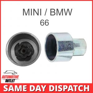 LOCKING WHEEL NUT MASTER BOLT SECURITY KEY NUMBER 66, 17mm SOCKET FOR MINI