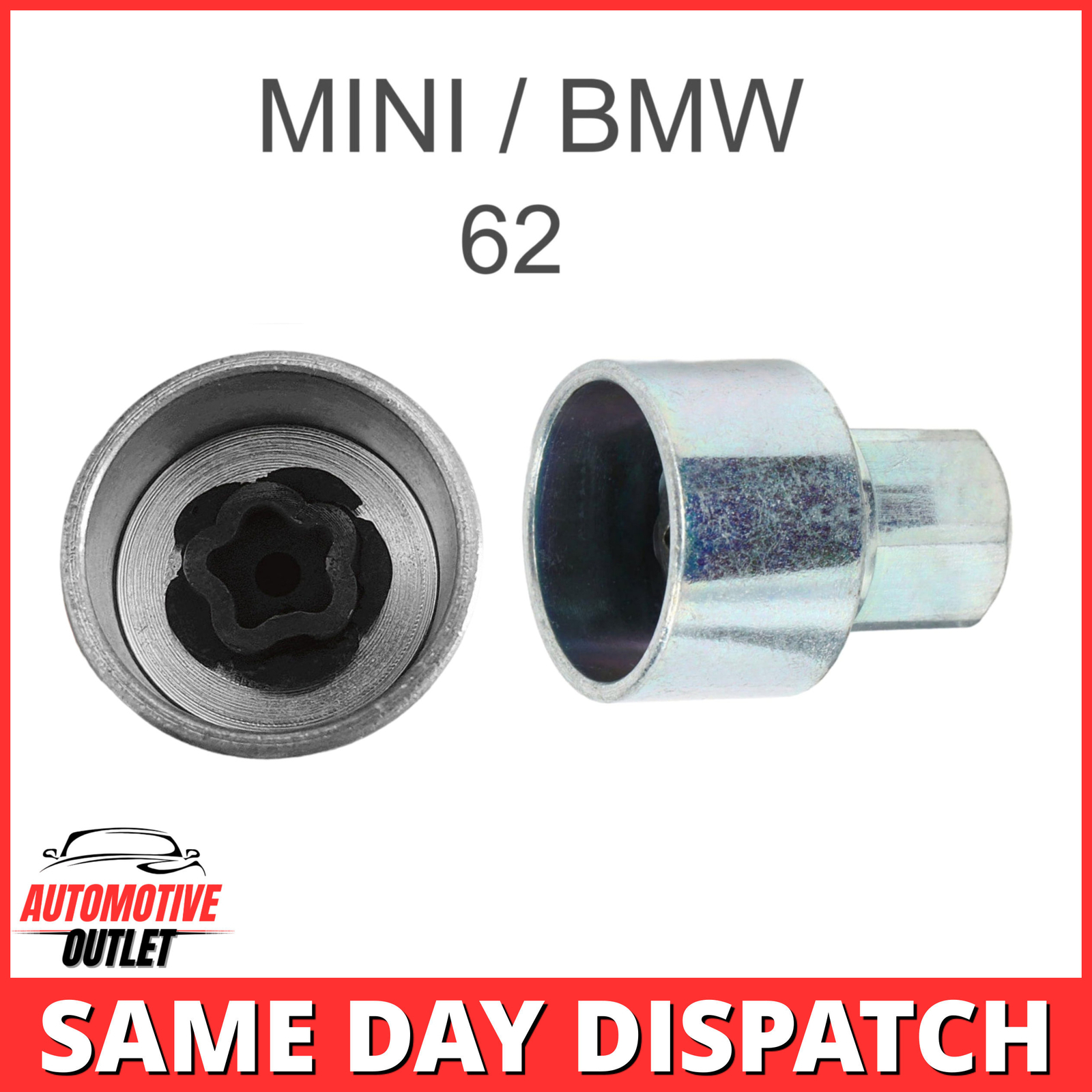 LOCKING WHEEL NUT MASTER BOLT SECURITY KEY NUMBER 62, 17mm SOCKET FOR MINI