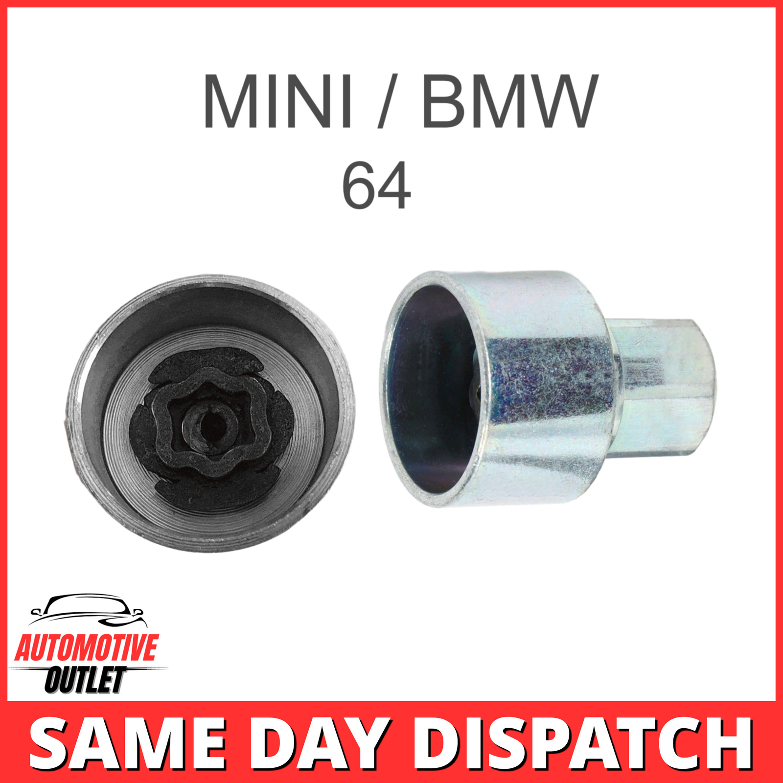 LOCKING WHEEL NUT MASTER BOLT SECURITY KEY NUMBER 64, 17mm SOCKET FOR MINI