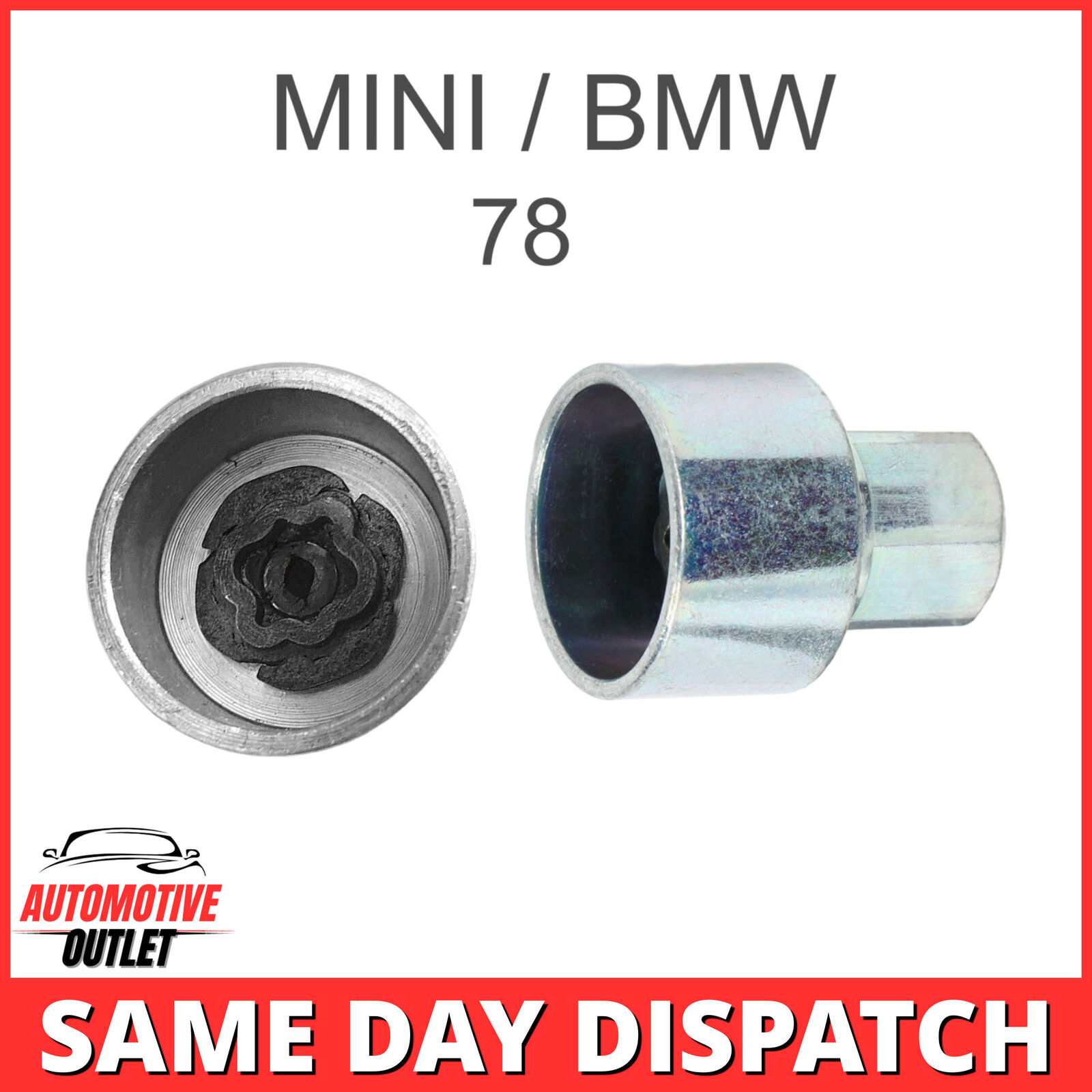 LOCKING WHEEL NUT MASTER BOLT SECURITY KEY NUMBER 78, 17mm SOCKET FOR MINI