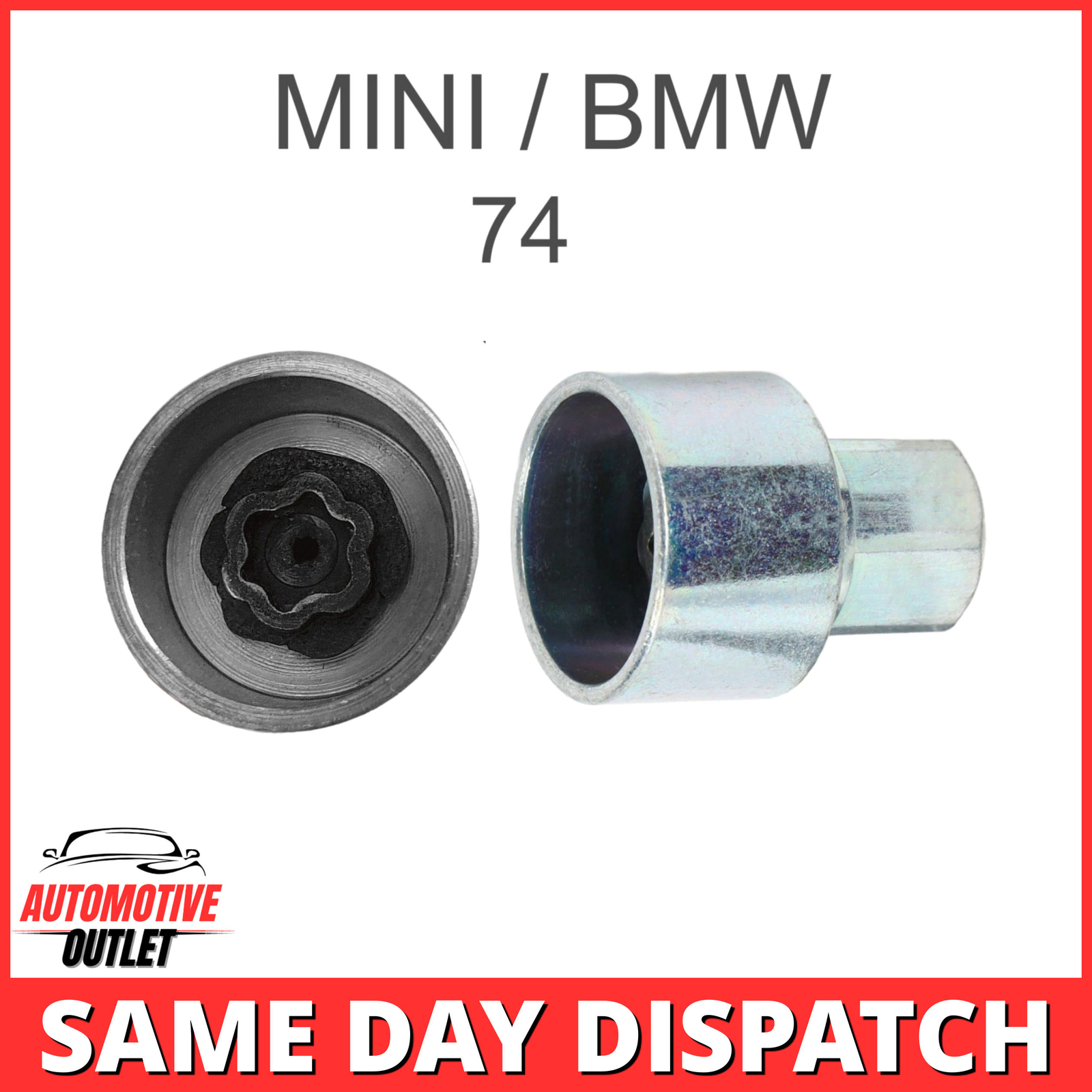 LOCKING WHEEL NUT MASTER BOLT SECURITY KEY NUMBER 74, 17mm SOCKET FOR MINI