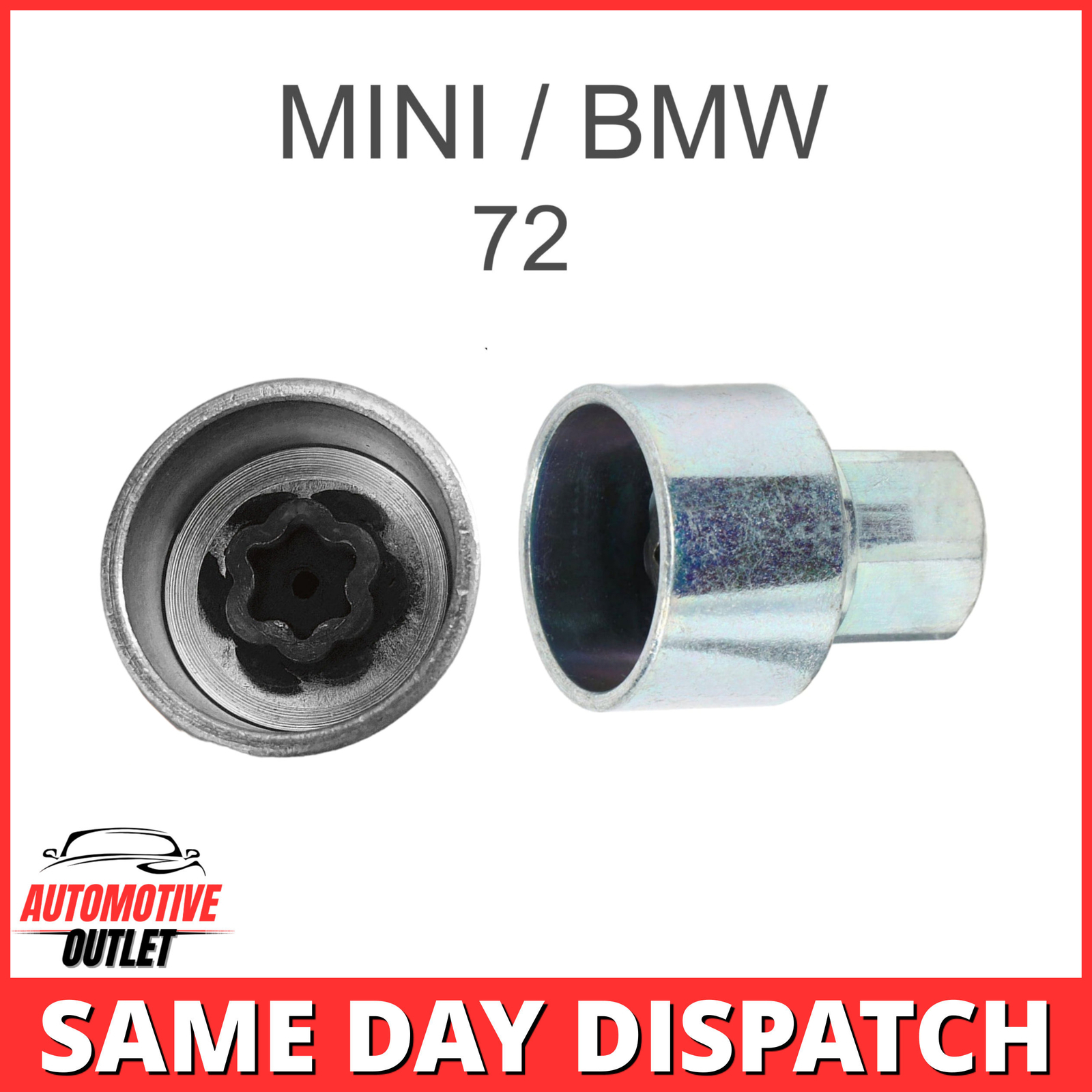 LOCKING WHEEL NUT MASTER BOLT SECURITY KEY NUMBER 72, 17mm SOCKET FOR MINI