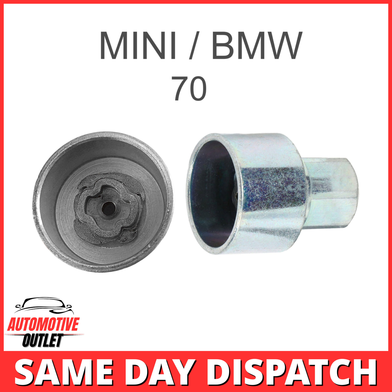 LOCKING WHEEL NUT MASTER BOLT SECURITY KEY NUMBER 70, 17mm SOCKET FOR MINI