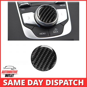 INTERIOR MULTI-MEDIA CONTROL KNOB DECOR CARBON FIBER FOR AUDI A3 S3 8V 2014-2019