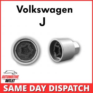 MASTER LOCKING WHEEL SECURITY BOLT KEY ANTI THEFT FOR VOLKSWAGEN NUMBER 529, J