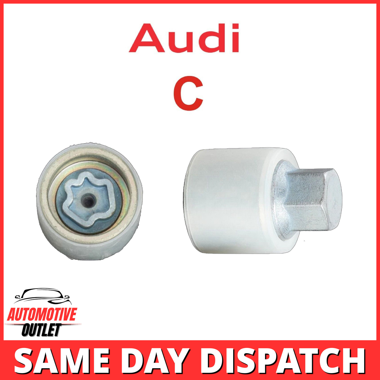 803 LETTER C MASTER LOCKING WHEEL SECURITY BOLT SOCKET ANTI THEFT KEY FOR AUDI