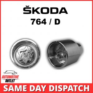 764 / D MASTER LOCKING 17mm WHEEL SECURITY NUT KEY BOLT SOCKET REMOVER FOR SKODA